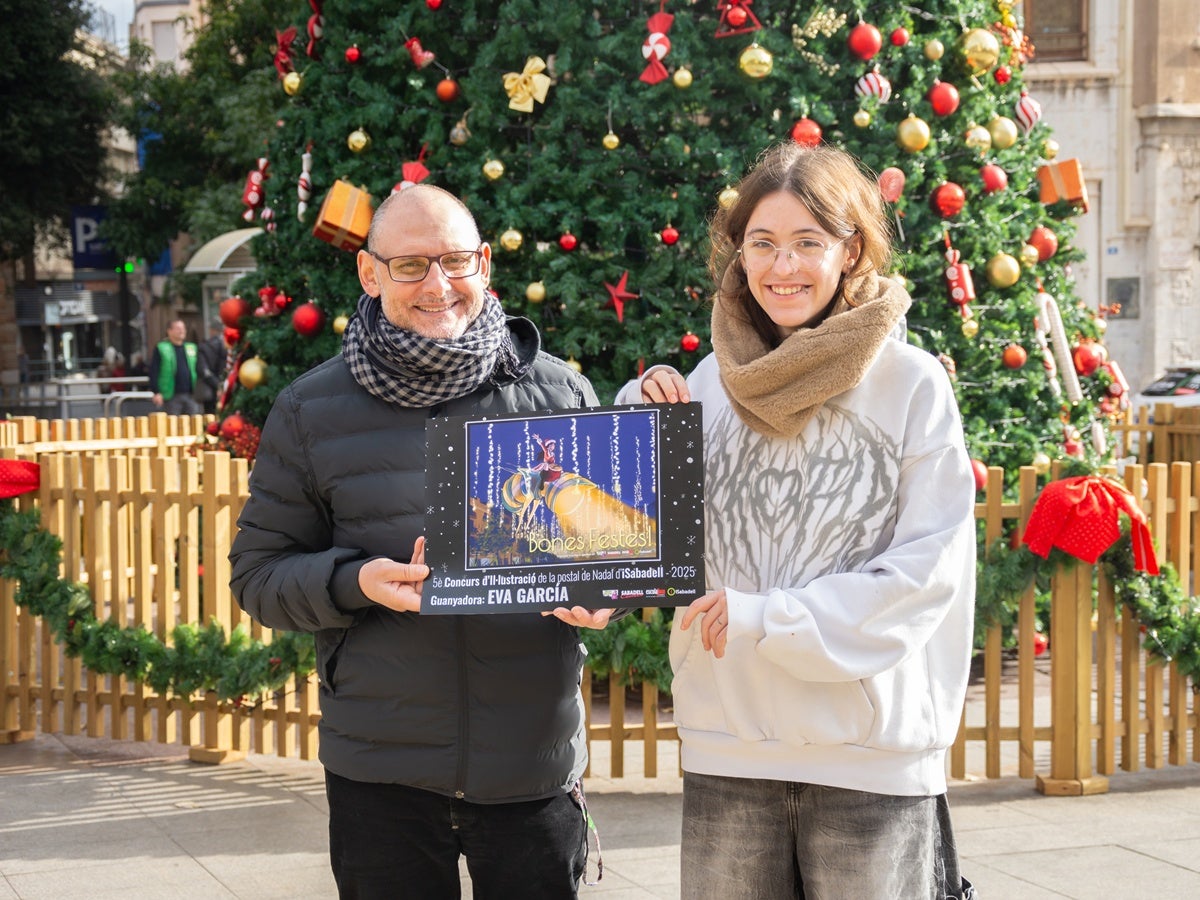 El director de Joso Sabadell, Sebastián Román, i Eva García, fa uns dies. Autor: MA Claveria.