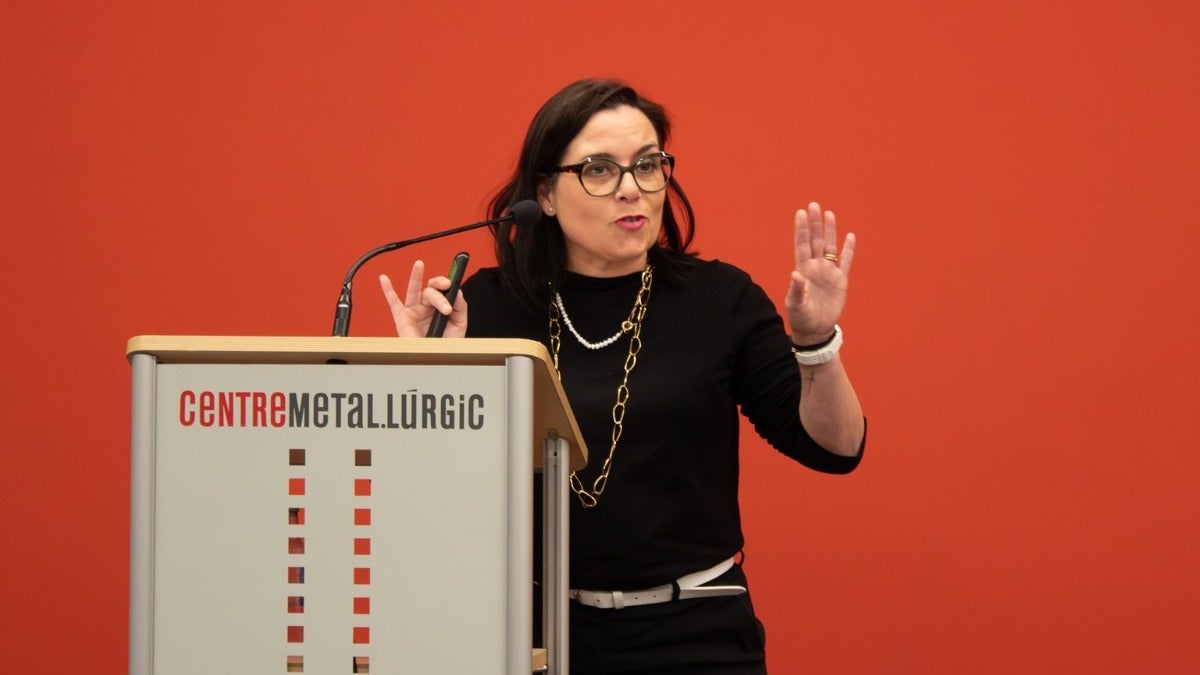 Estela Sánchez, durant la xerrada. Autor: Xavi Cano.