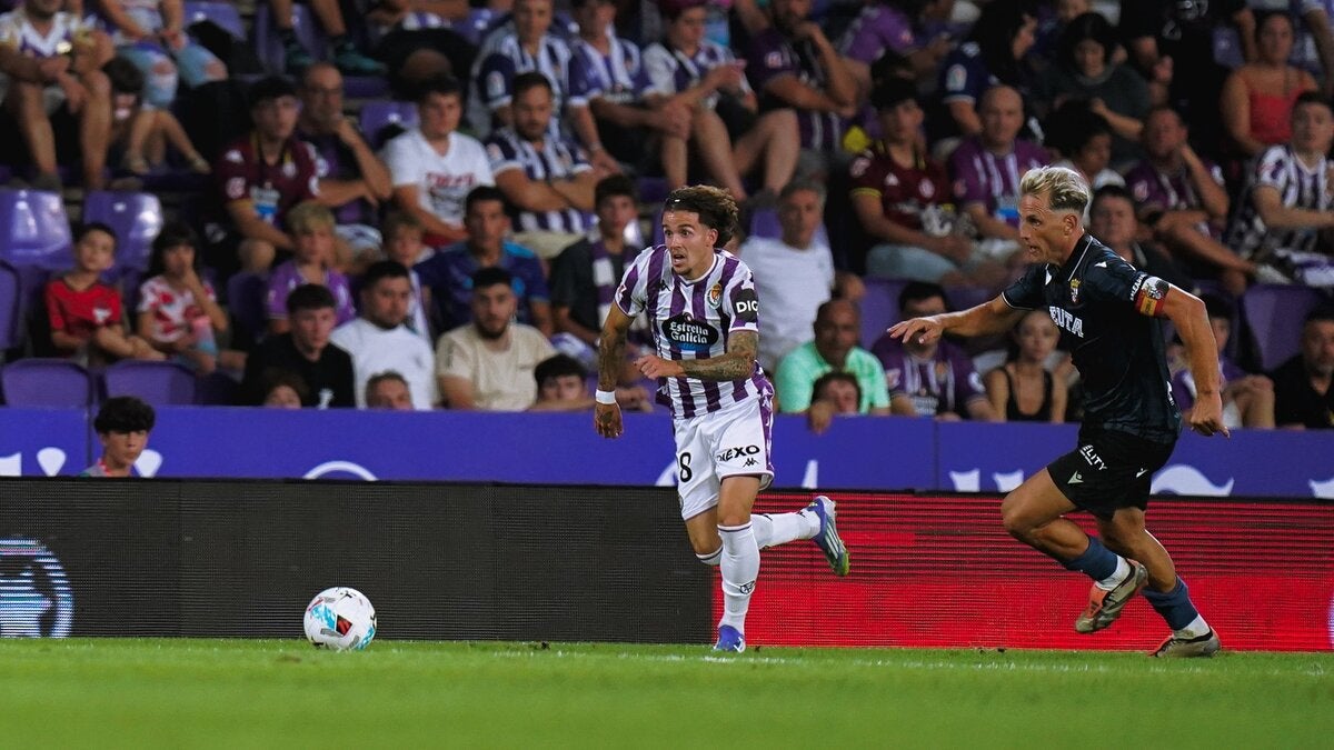 Xavi Moreno, amb el Valladolid. Real Valladolid