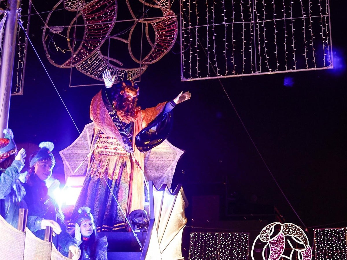 El rei Gaspar, durant la cavalcada. Autora: Dihor.