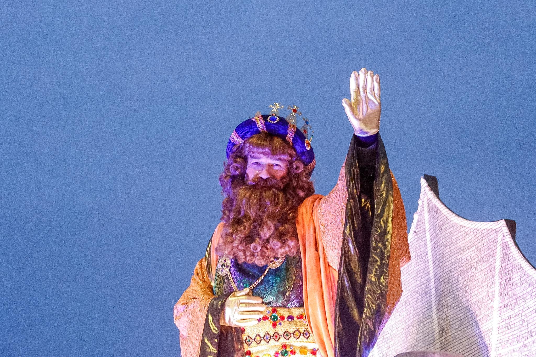 El rei Gaspar, a l'arribada. Autora: Dihor.