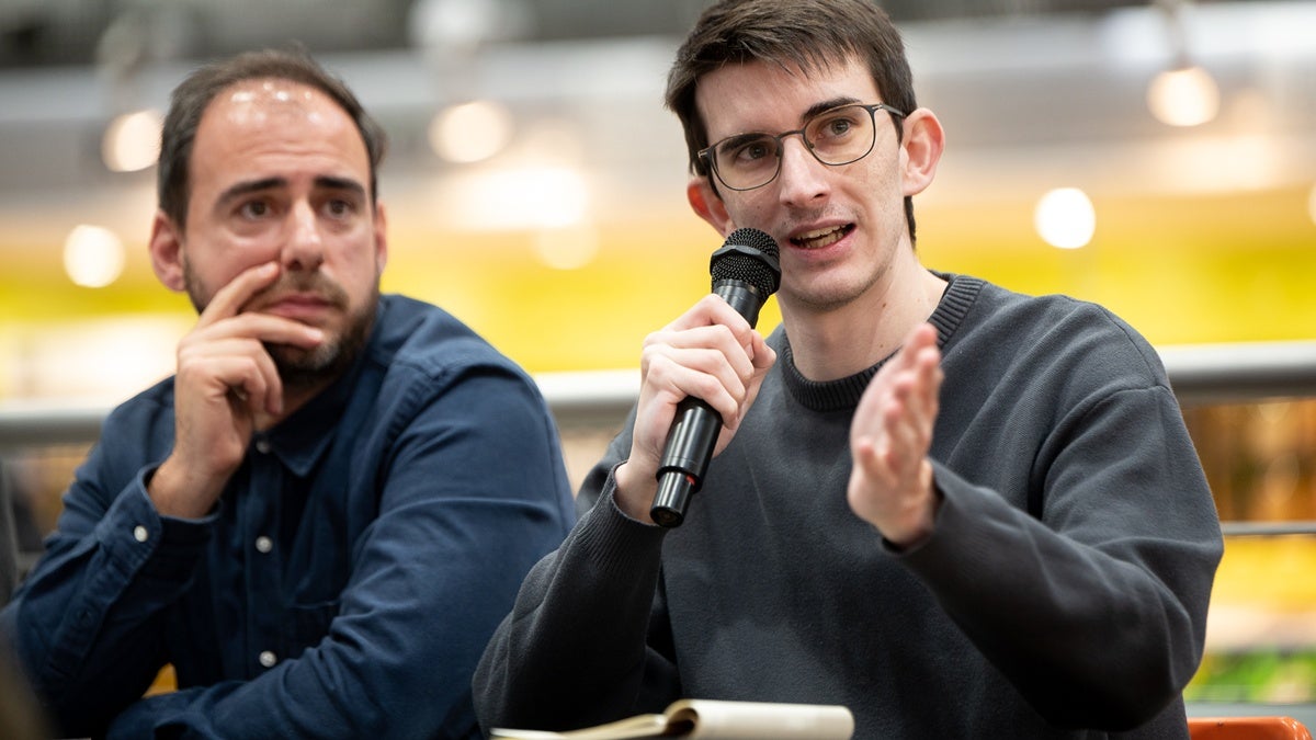 De Arriba i Muñoz, durant la presentació. Autor: R.Benet. 