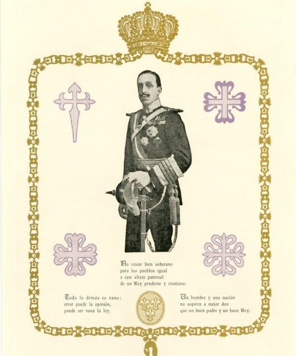 Invitació a la cerimònia de la mort d'Alfons XIII. Arxiu E.Argemí Relat