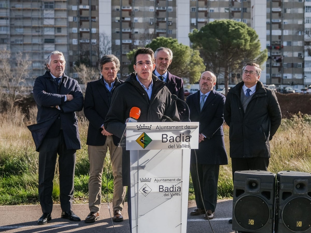 Josep Martínez Valencia, a la presentació de les obres de la residència estudiantil de Badia. Autor: cedida.