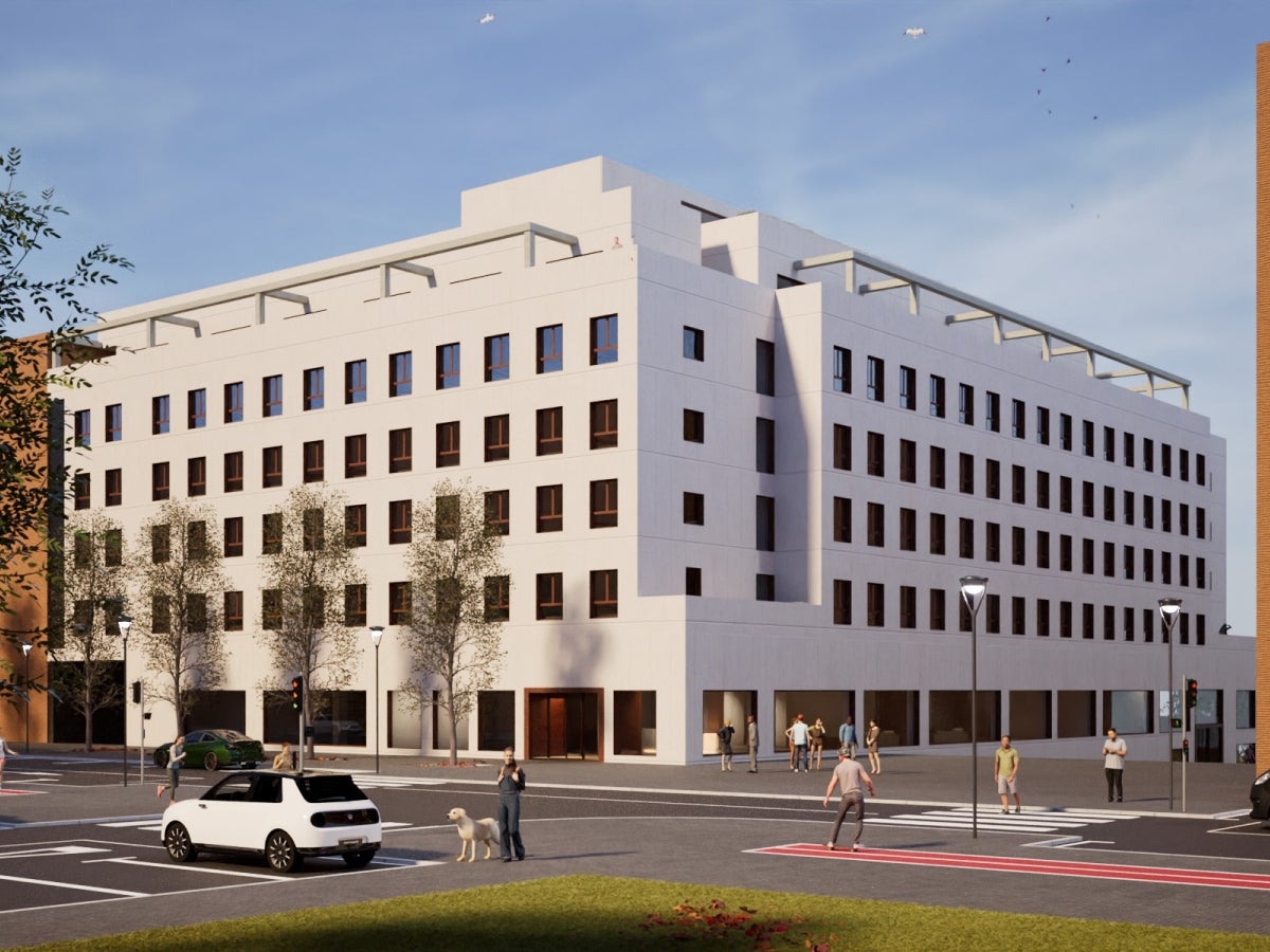 Projecció de la futura residència universitària de Badia. Autor: cedida.