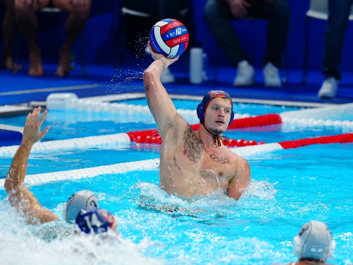 Sergi Cabanas, amb la selecció espanyola. RFEN