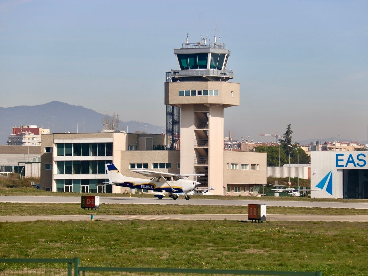 L'Aeroport de Sabadell, aquest matí. Autor: ACN.