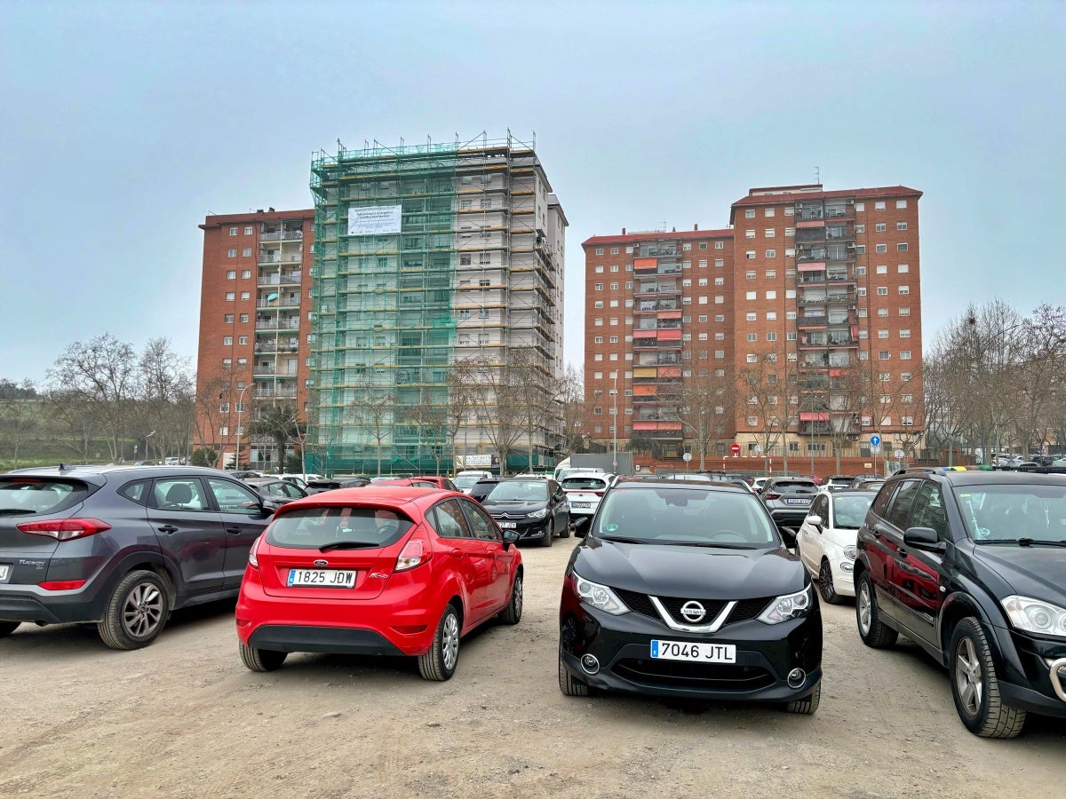 L'aparcament de l'Eix Macià, aquest matí. Autor: J.d.A. 
