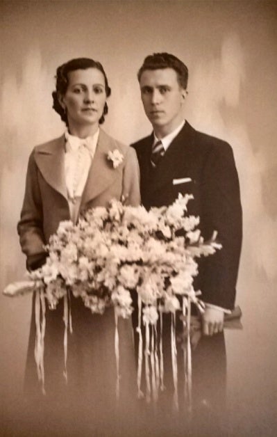 Niubó i Crespí, el dia de la seva boda.