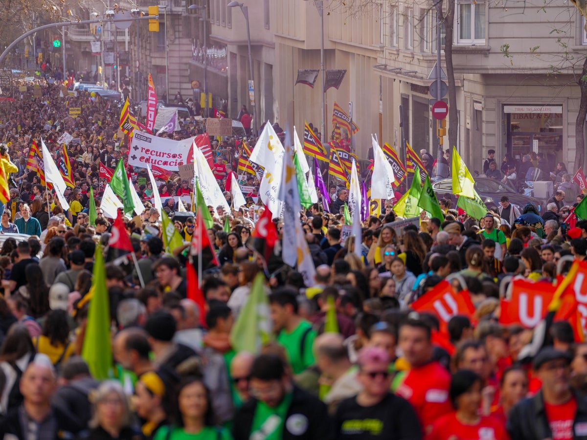 Imatge de la manifestació d'aquest matí a Barcelona. Autor: ACN.
