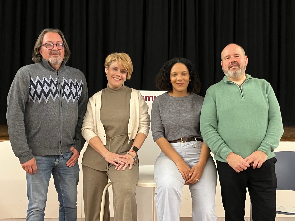 Joan Carles Torres, Gemma Montero, Viviane Ogou i Joan Mena, a Ca n'Oriac. Autor: Jordi M.