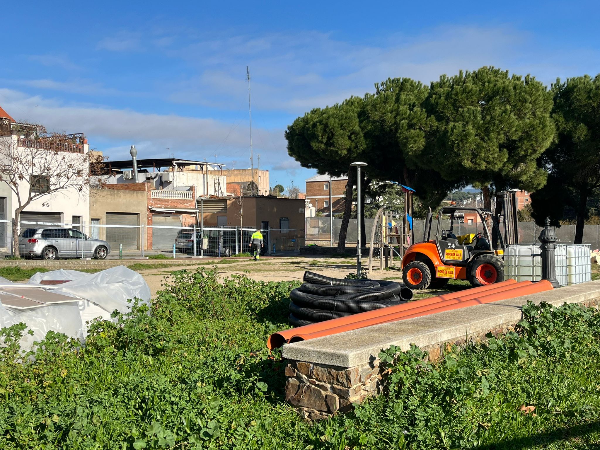 Imatge de la plaça, aquest matí. Autor: Jordi M.
