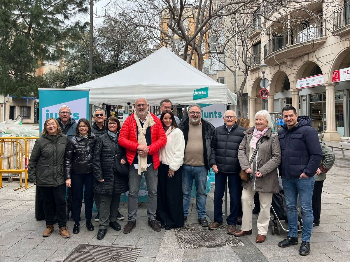 Eduard Pujol, a la carpa de Junts d'aquest dissabte. Autor: Jordi M.