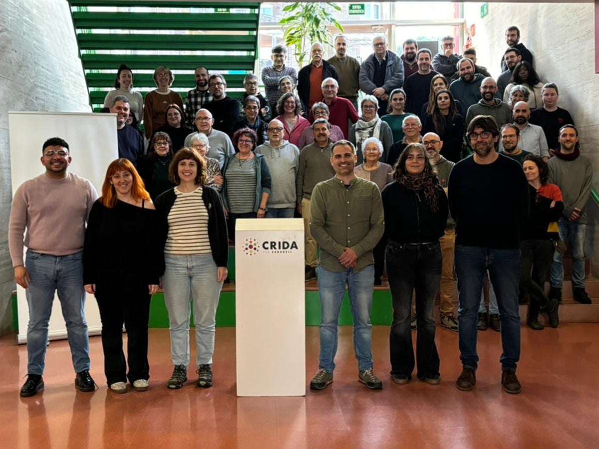 Militants de la Crida per Sabadell, aquest dissabte. Autor: J.d.A. 