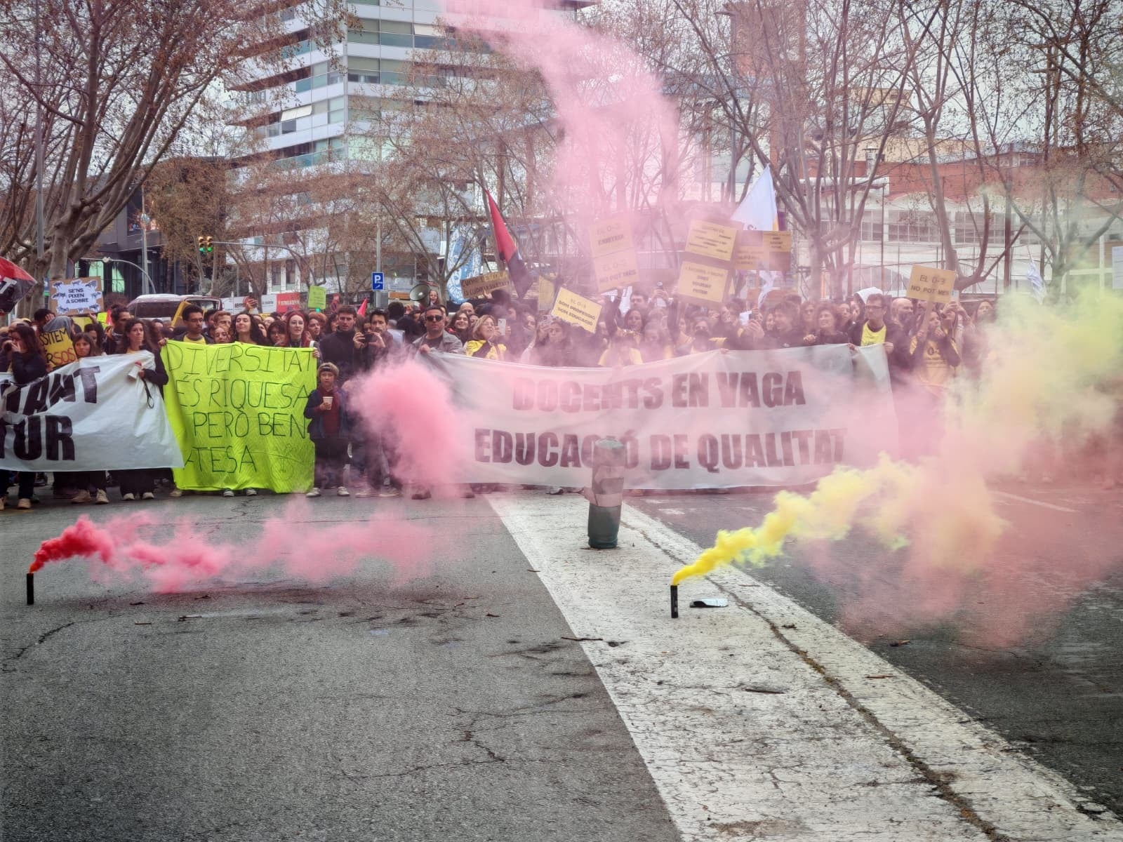 Final de la manifestació a la Gran Via. Autor: A.Pardina. 