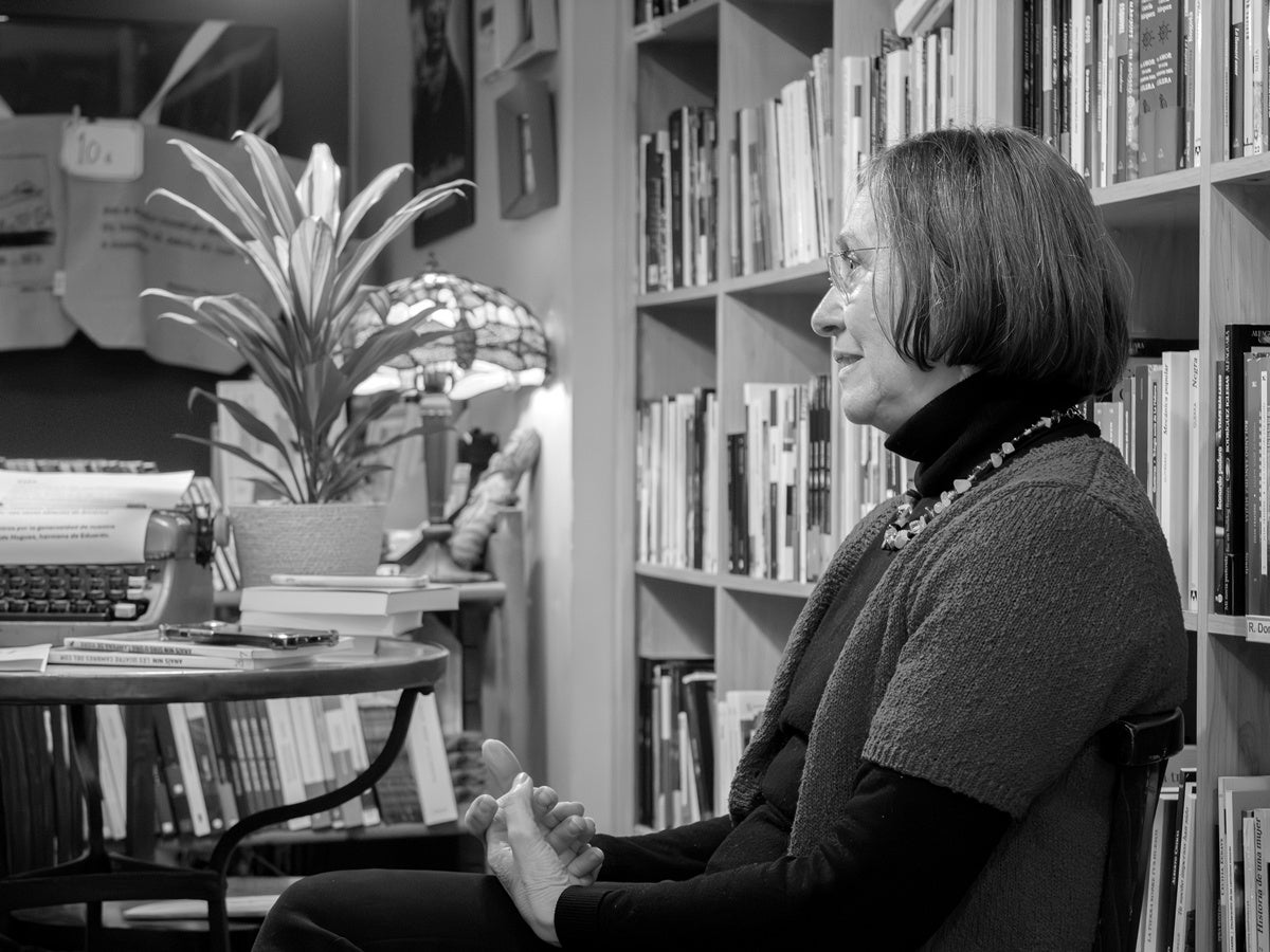 La llibretera Cecilia Picún, al Librerío de la Plata. Autor: Xavi Cano. 