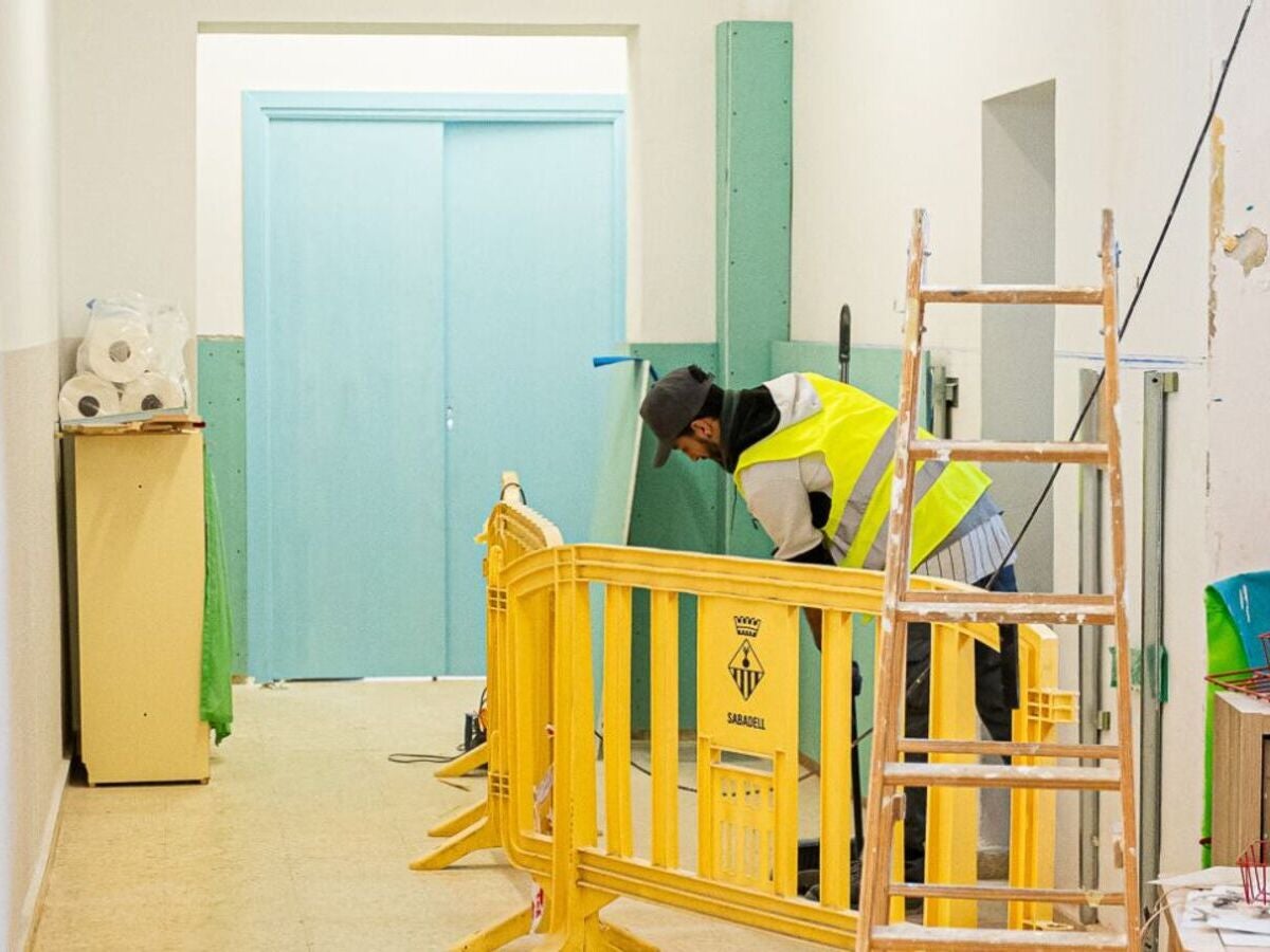 Obres a l'escola Sallarès i Pla. Autor: cedida.