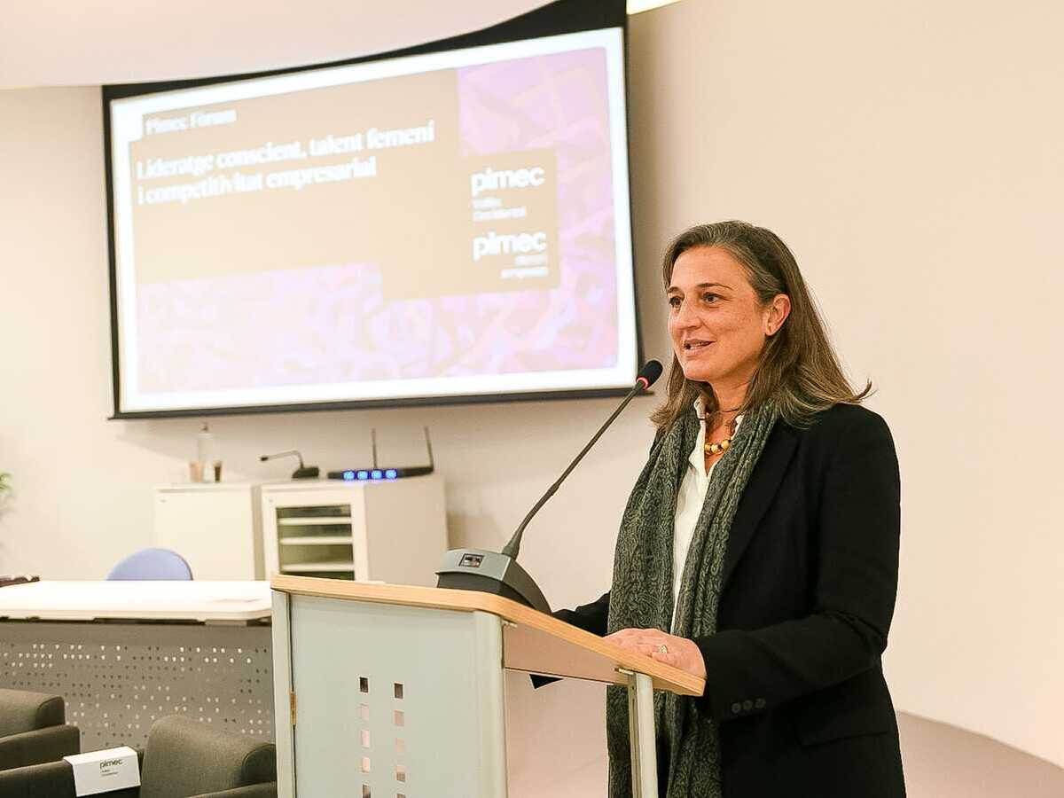 Maria Teixidor, presidenta de la Comissió Dona i Empresa de PIMEC. Autor: @pimec via X.