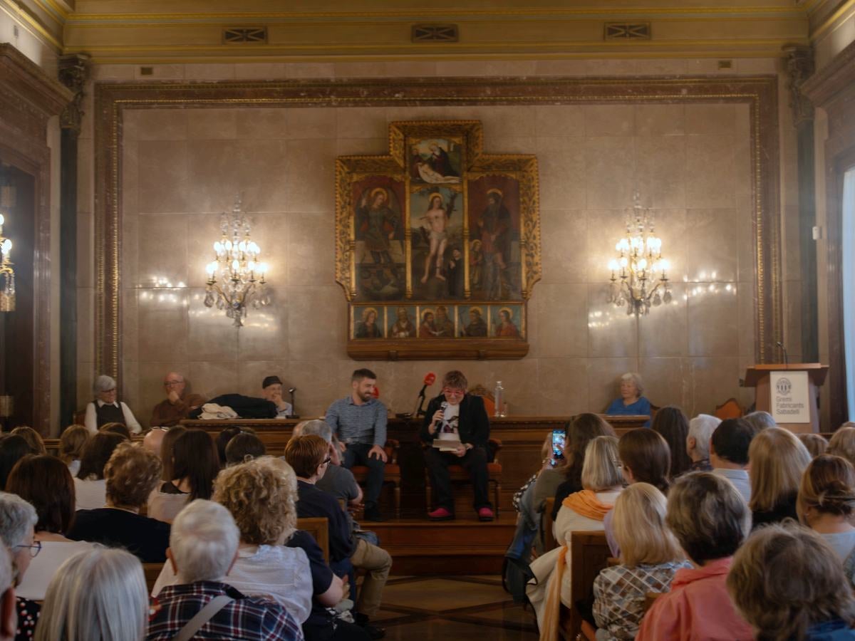 Oriol Mitjà i Montse Barderi, a la presentació de dijous. Autora: Martina Berenguera.