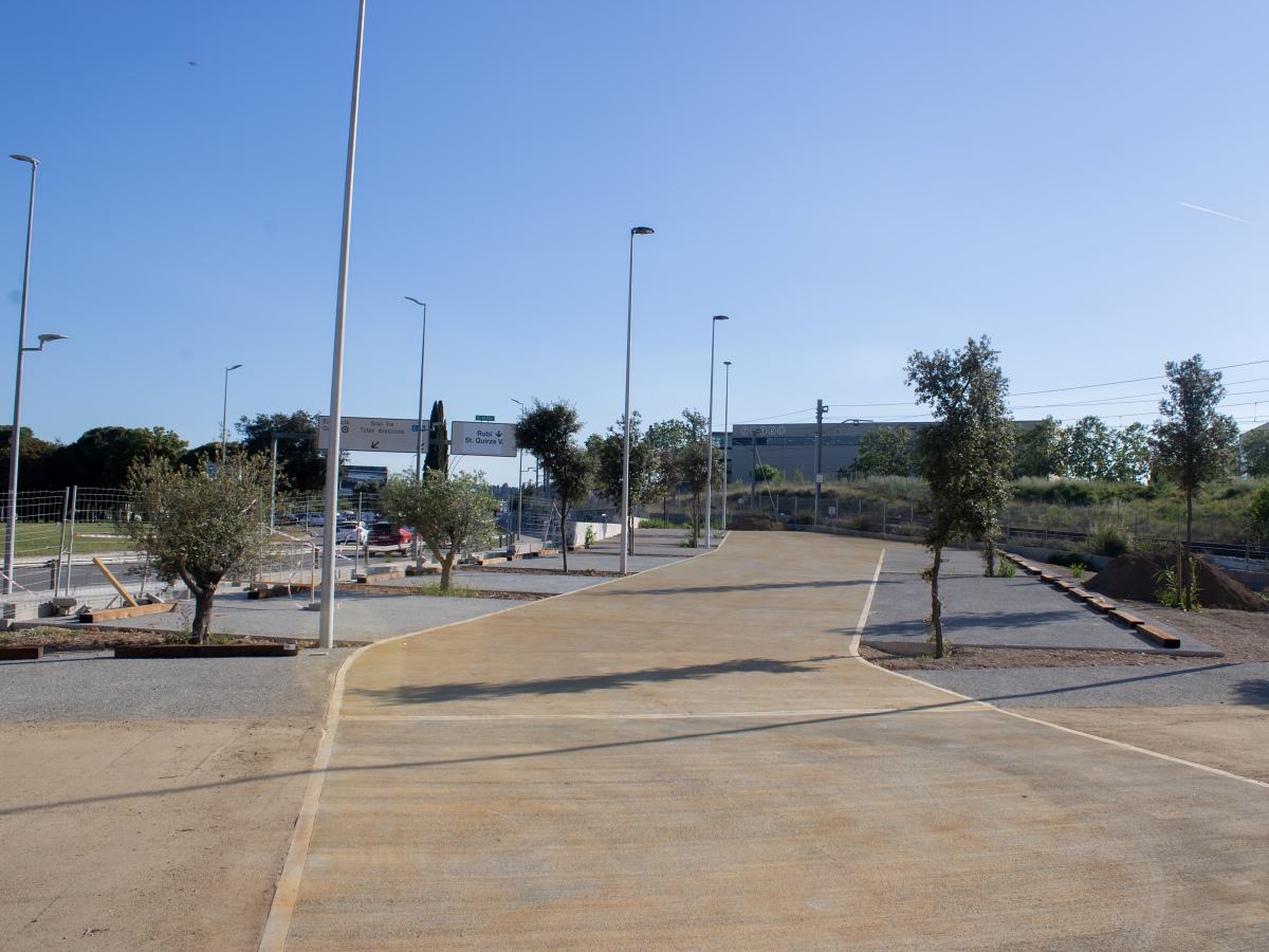 L'aparcament de la plaça del mil·lenari, aquest dijous. Autora: Martina Berenguera.