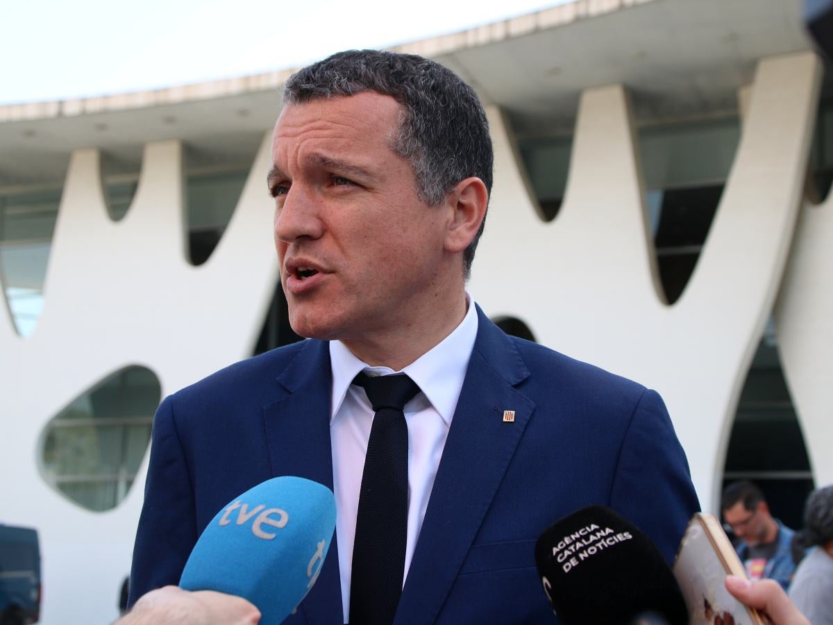 Òscar Ordeig, conseller d'Agricultura, aquest matí. Autor: ACN.