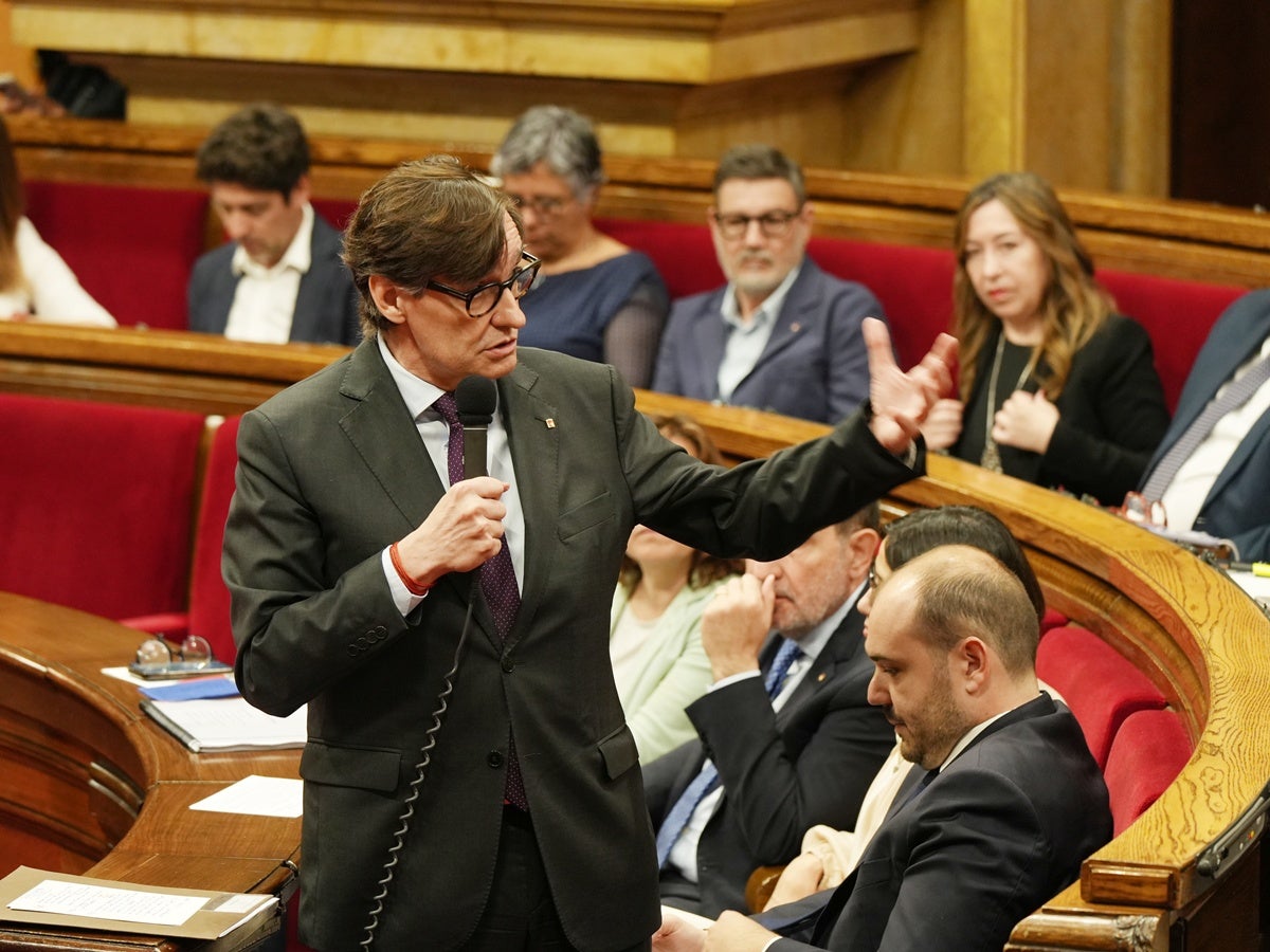 El president de la Generalitat, Salvador Illa, el passat dijous al ple del Parlament. Autor: ACN. 