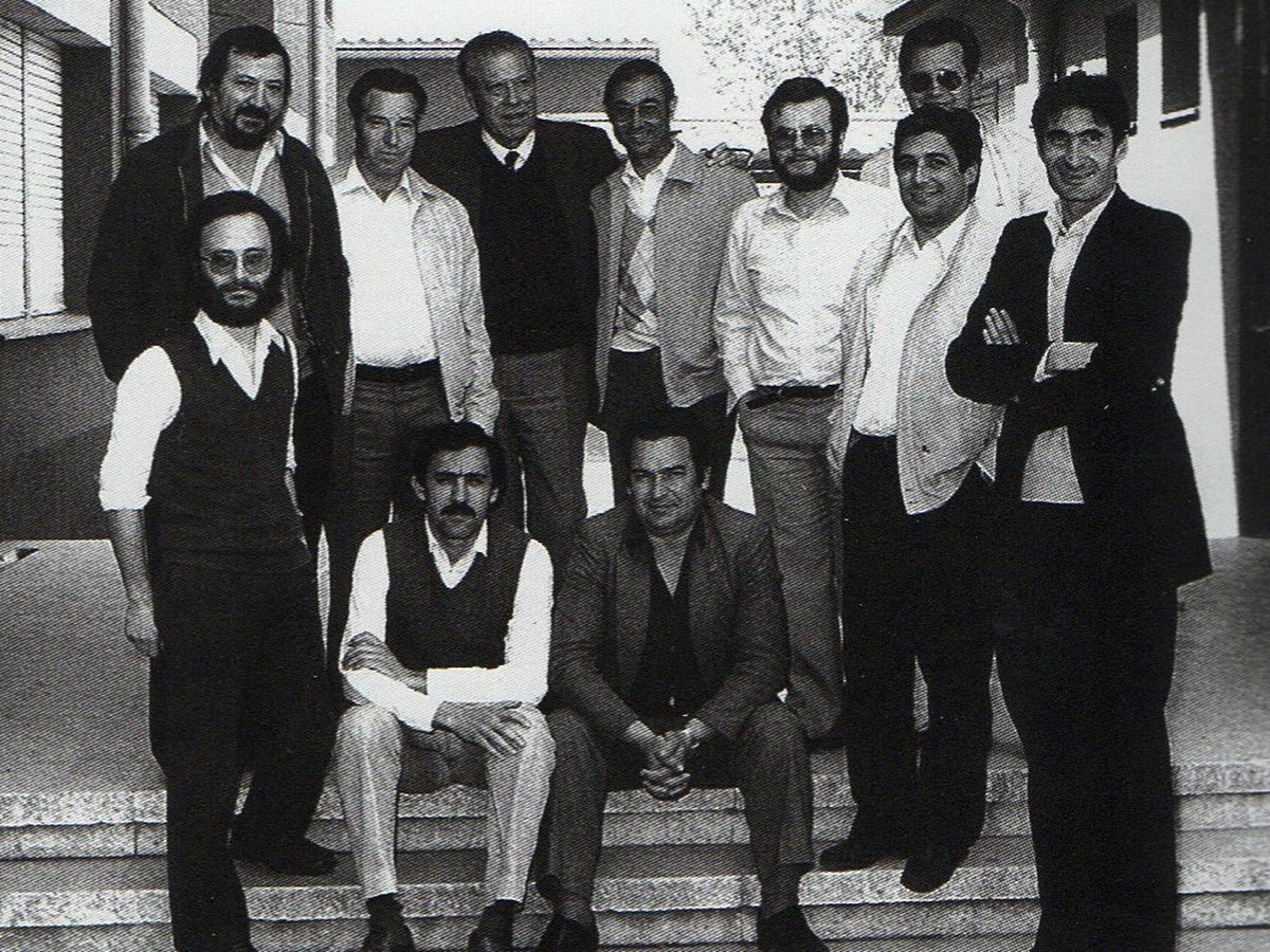 Candidatura del PSUC al segon mandat (1983). Plans el primer per l'esquerra a la segona fila