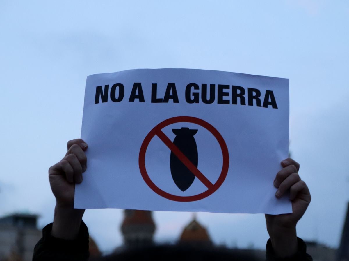 Cartell de 'No a la guerra', en una imatge d'arxiu. Autor: ACN.