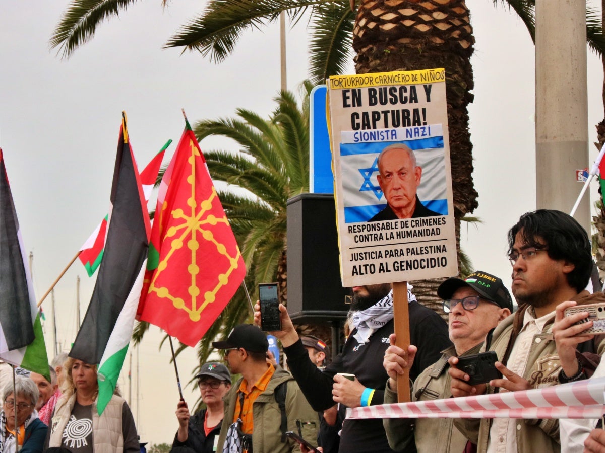 Acte de sortida de la Flotilla cap a Gaza, fa unes setmanes, al Moll de la Fusta de Barcelona. Autor: ACN.