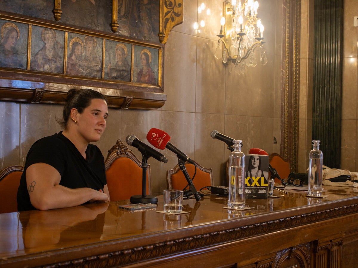 La waterpolista Paula Leitón, al Gremi de Fabricants. Autora: Martina Berenguera.