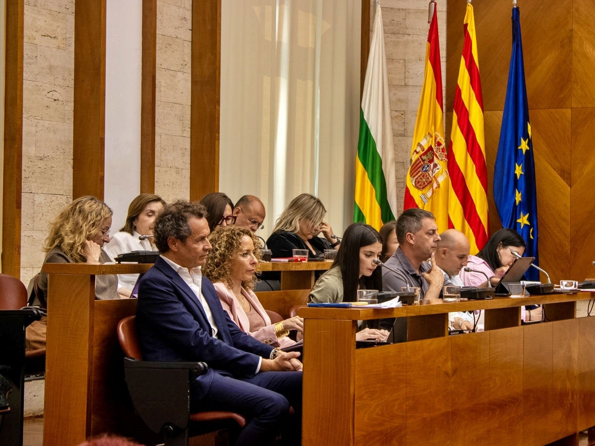 El portaveu de Junts per Sabadell, Lluís Matas, aquest dilluns al ple. Autora: Martina Berenguera. 