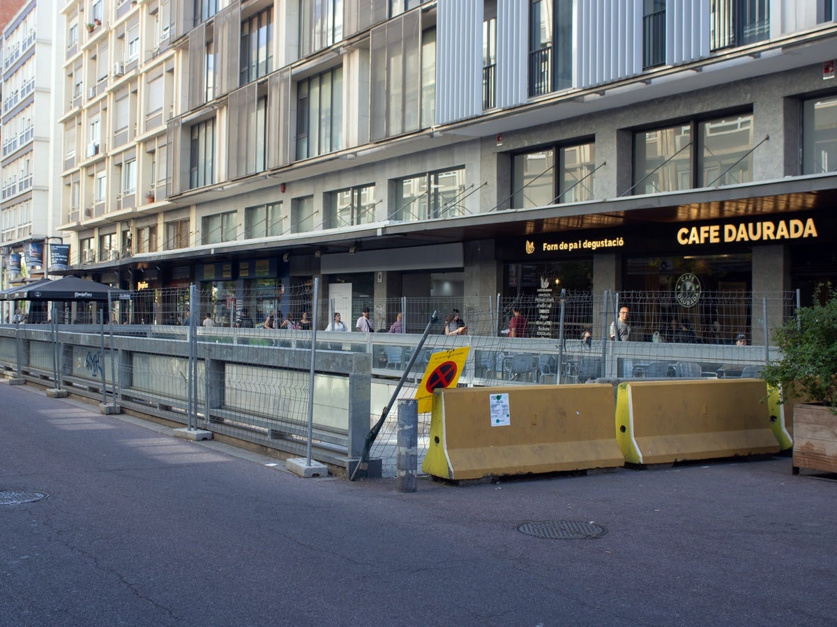 La rampa del futur aparcament del Passeig, aquest divendres. Autora: Martina Berenguera
