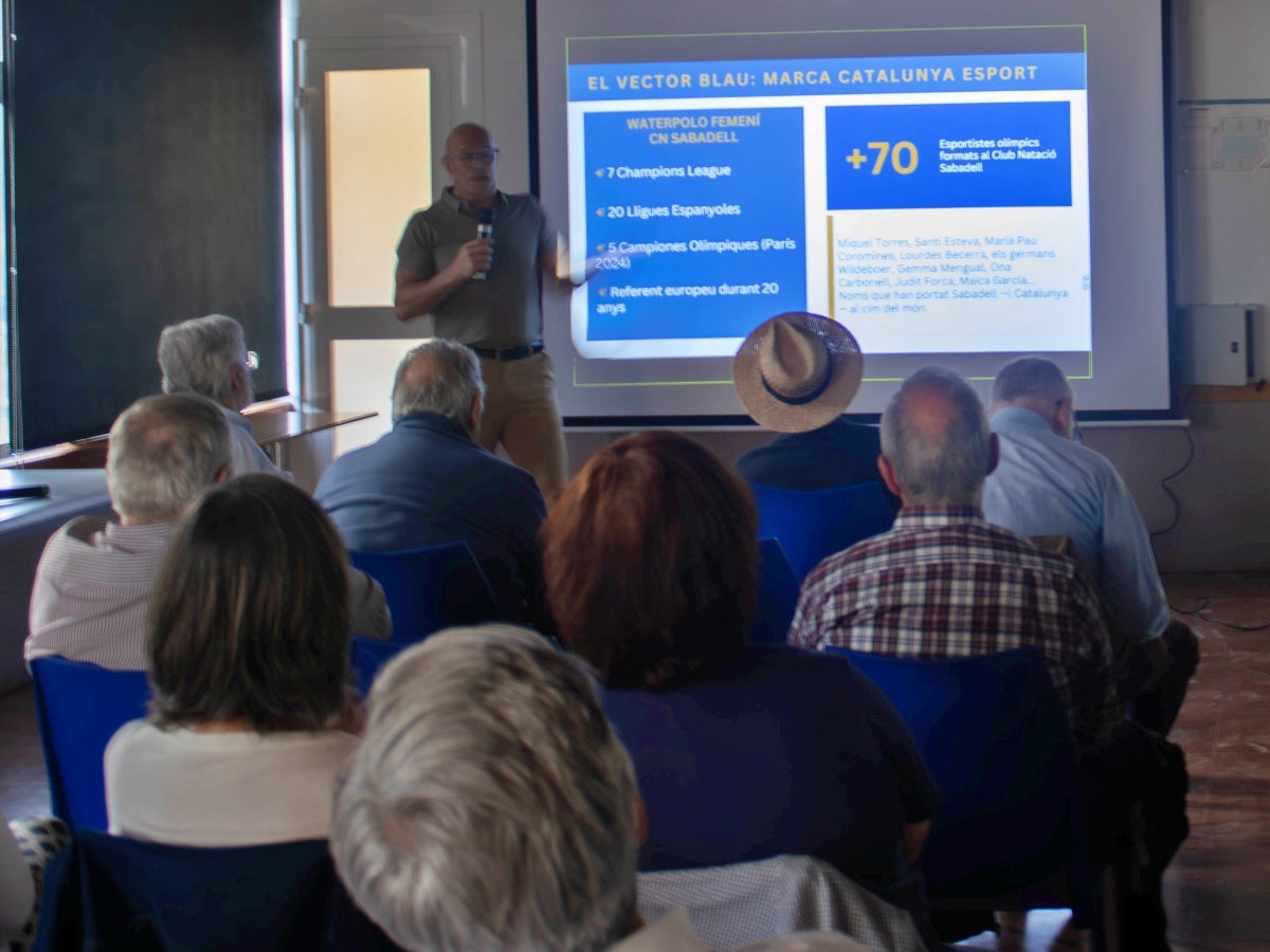 Raül Romeva, al Consell Social del CN Sabadell. Autor: Marina Berenguera.