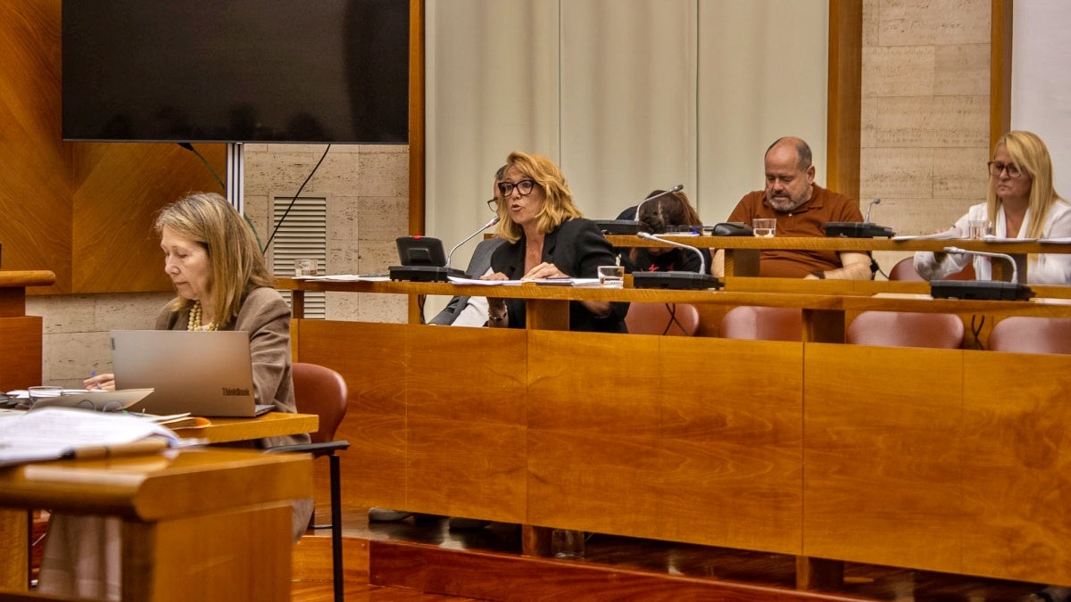 La portaveu d'ERC, Sílvia Renom, al ple. Autor: M.Berenguera. 