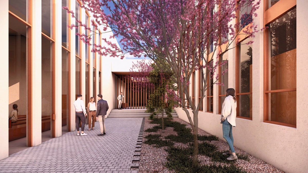 Una de les terrasses interior del futur tanatori de Torra al PO Sud-Oest. Autor: cedida.