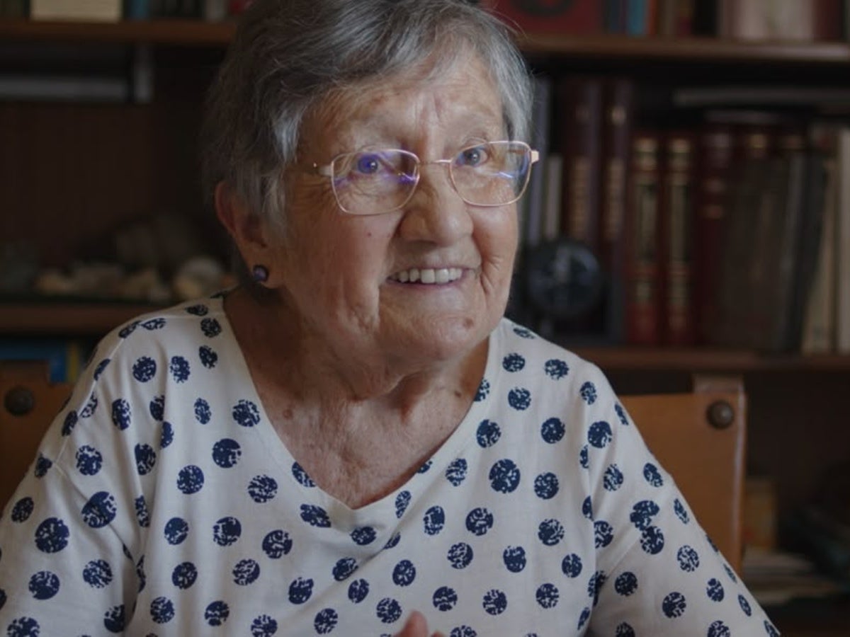Joaquima Júdez, l'any 2022, en una entrevista per al documental dels 60 anys d'Atendis. 