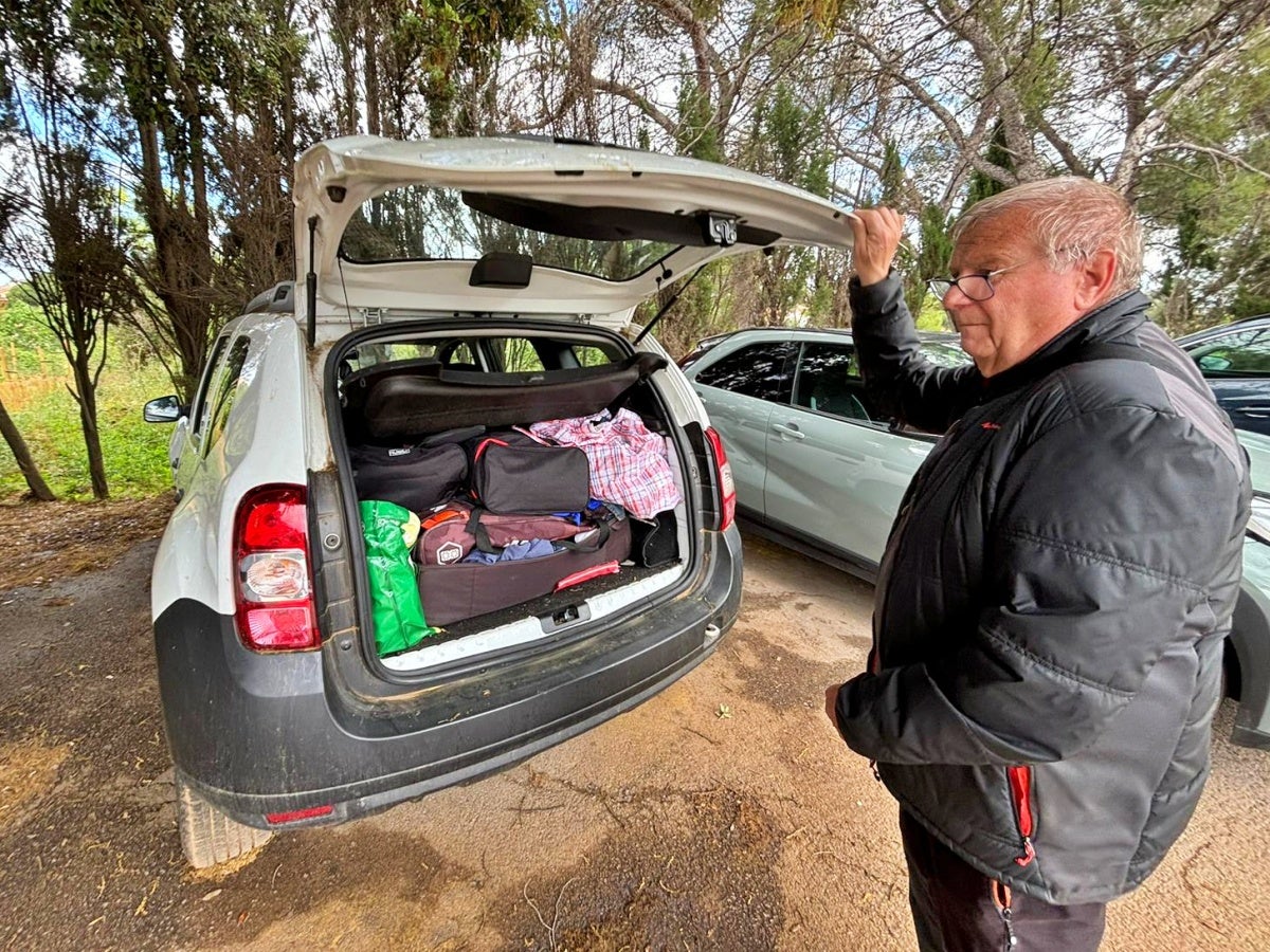 Jordi Puig, al seu vehicle, aquest migdia. Autor: J.d.A.