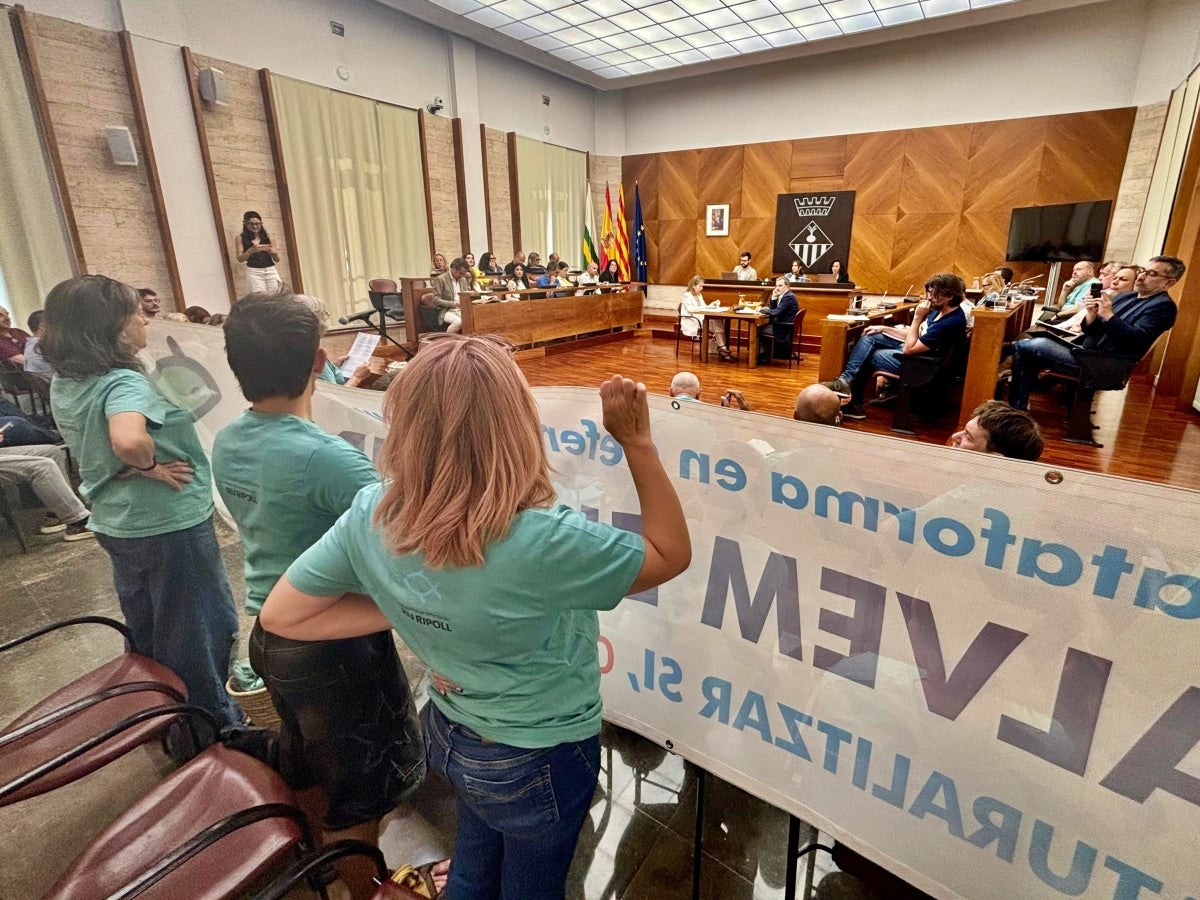 Un moment del ple municipal durant el debat de l'aprovació definitiva del Pla Ripoll. Autor: J.d.A. 
