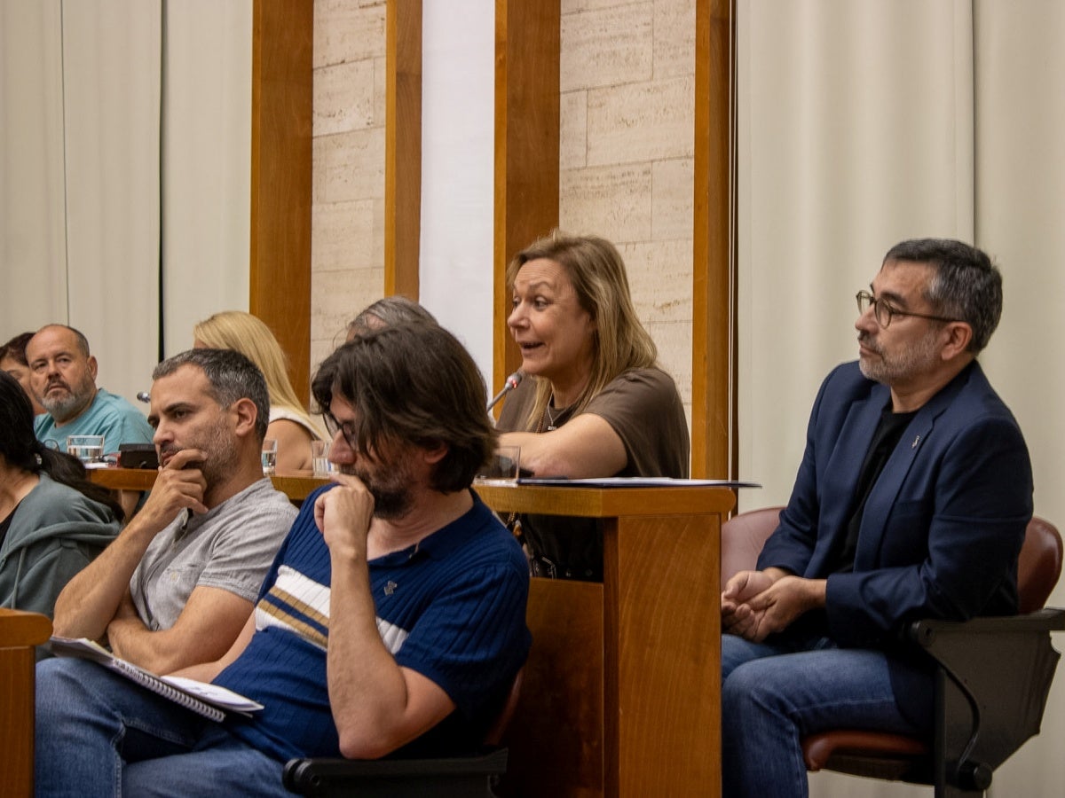 La portaveu del PP a l'Ajuntament, Cuca Santos, aquest dilluns. Autor: M.Berenguera.