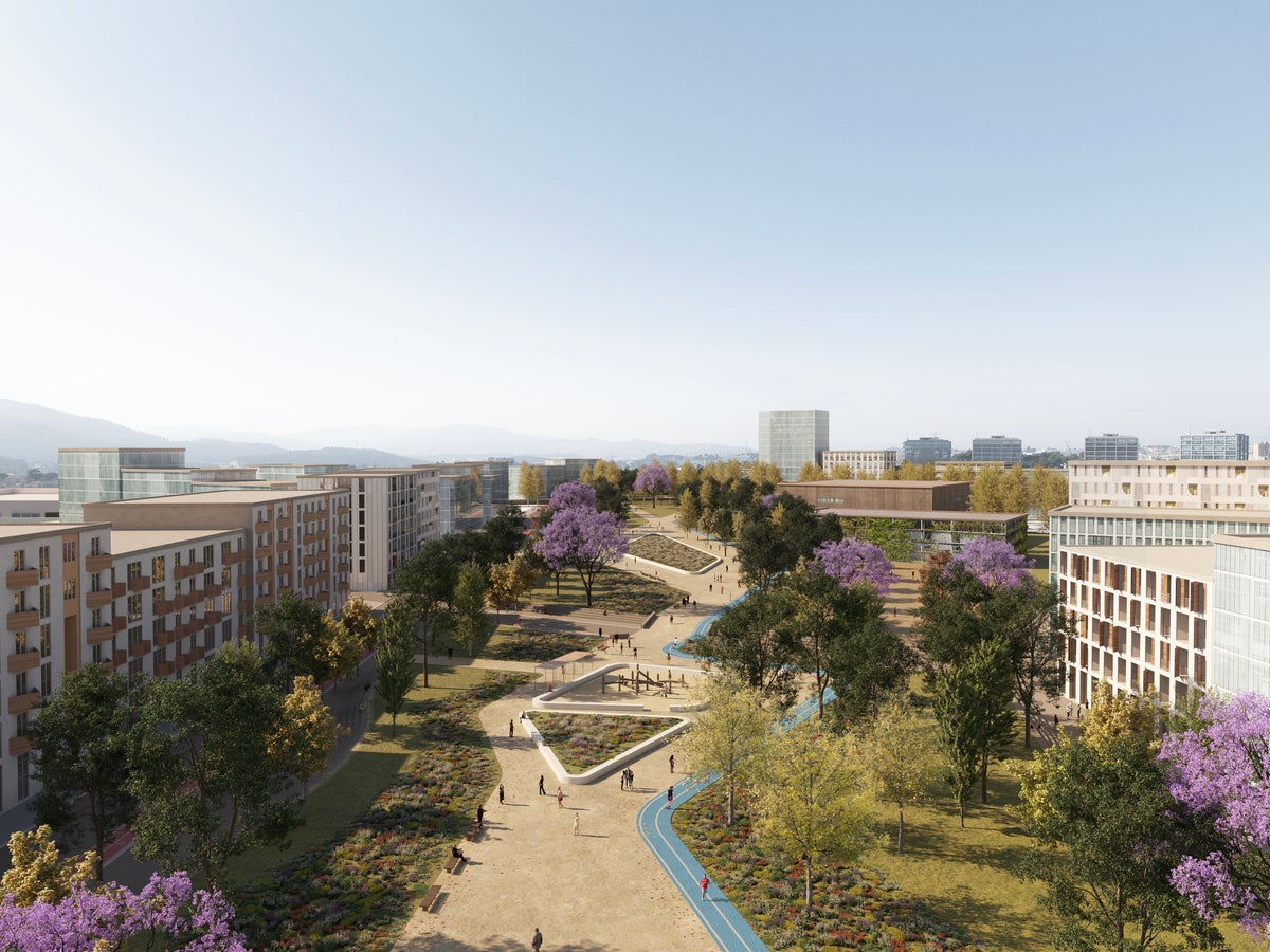 Recreació virtual dels habitatges del futur barri de Ca n'Ametller. Autor: Ajuntament de Sant Cugat via ACN