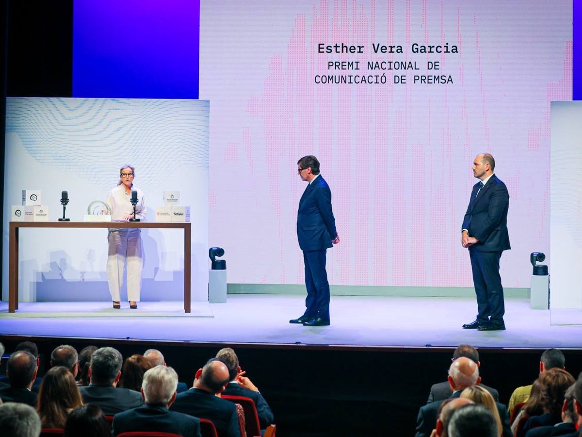 Esther Vera, guardonada. Autor: Jordi Bedmar / Generalitat