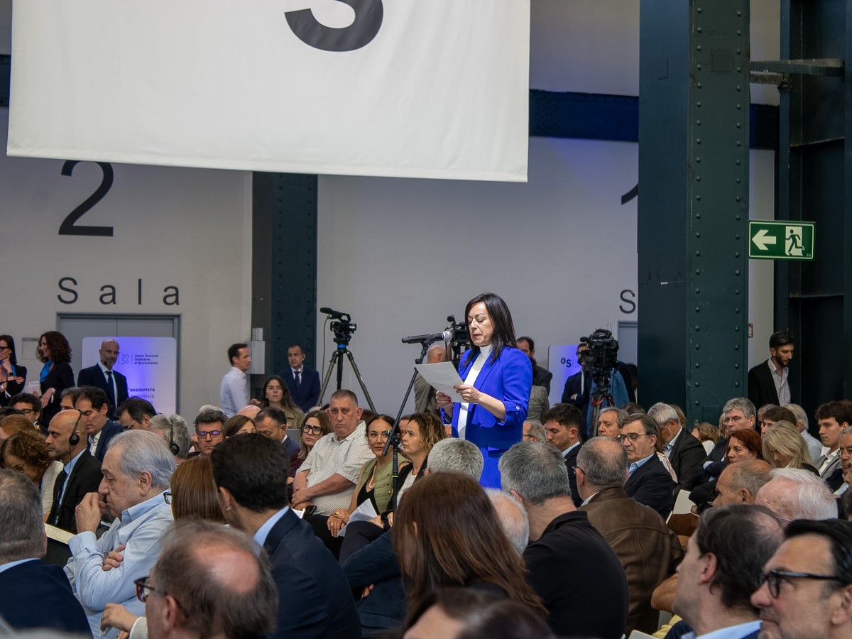 Intervenció d'una de les representants sindicals. Autora: Martina Berenguera.