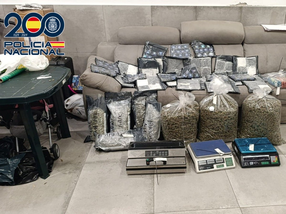 Operatiu de la Policia Nacional, aquest dimarts a Can Puiggener. Autor: ACN.