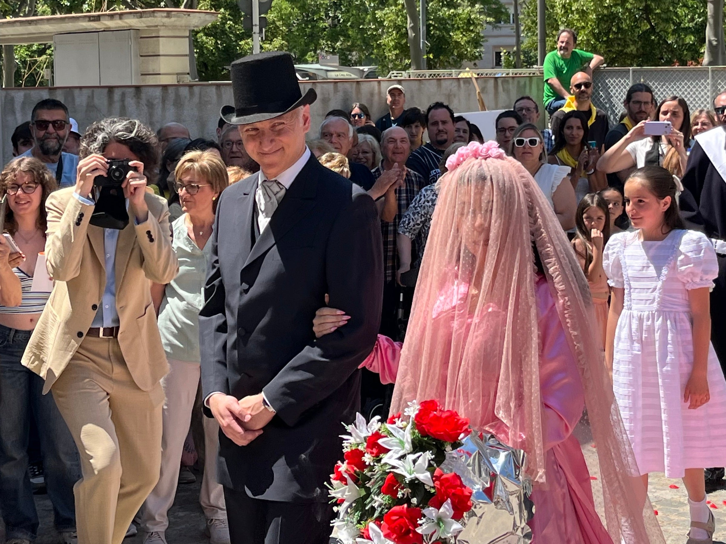 'Performance' del casament de Maty Mont i Agustí Prats. Autor: Jordi M.