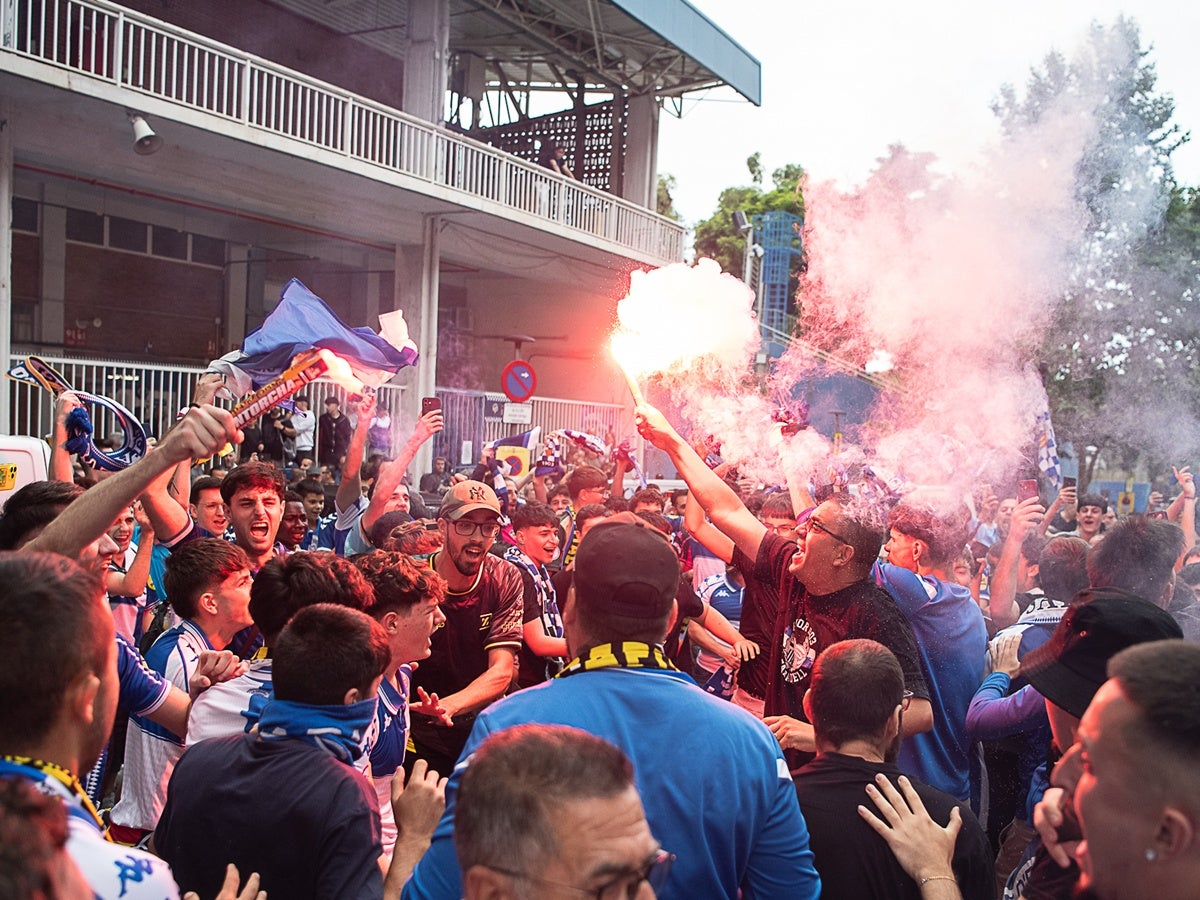 L'afició del Sabadell abans del Sabadell - Madrid Castilla. Autor: @CESabadell via X. 