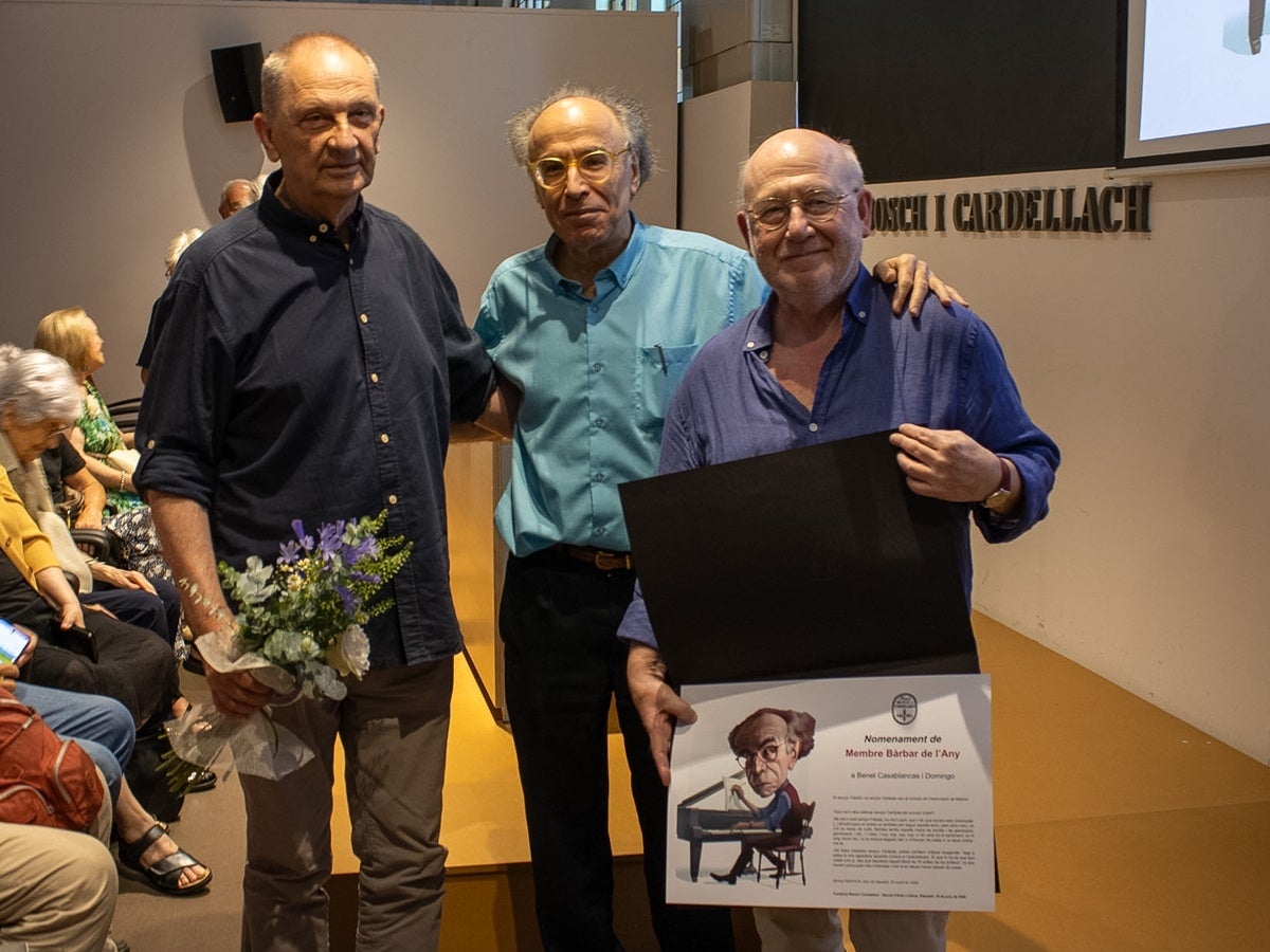 Benet Casablancas, al mig, aquest dijous. Autora: Martina Berenguera. 