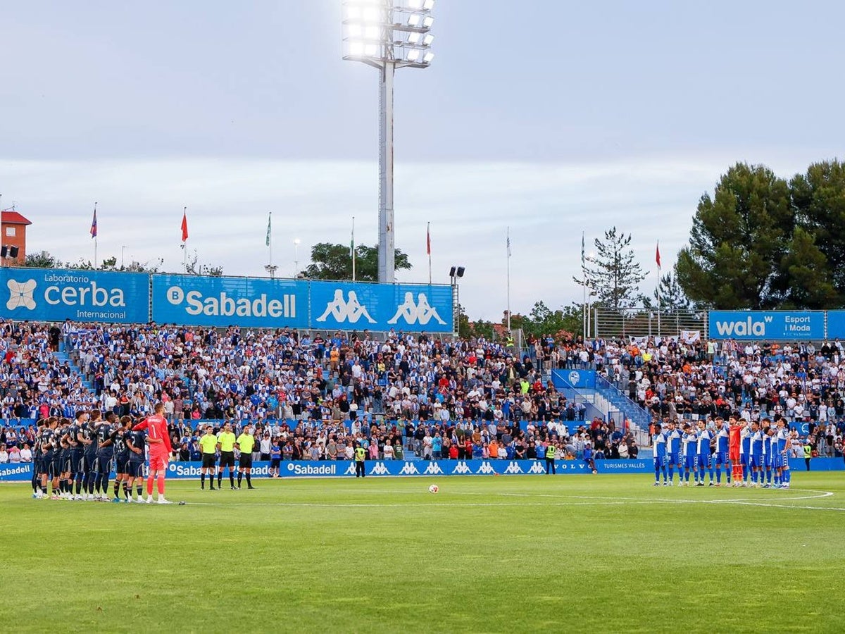 Inici del Sabadell - Madrid Castilla, el passat divendres. Autora: Dihor. 