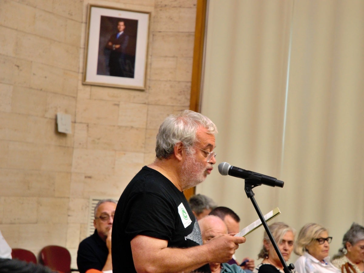 Joan Vives, de l'AVG, al ple. Autor: J.d.A.