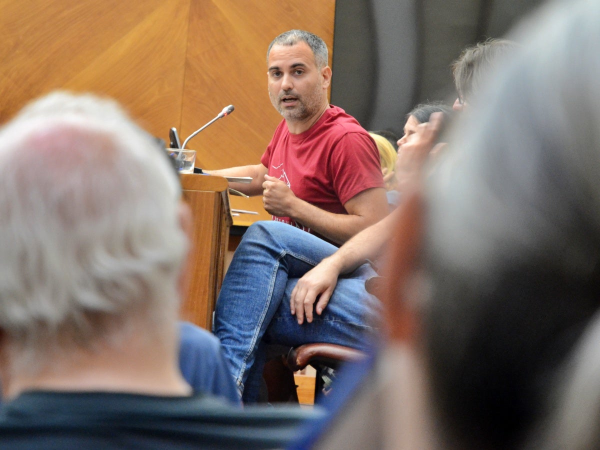El portaveu de la Crida, Oriol Rifer. Autor: J.d.A.
