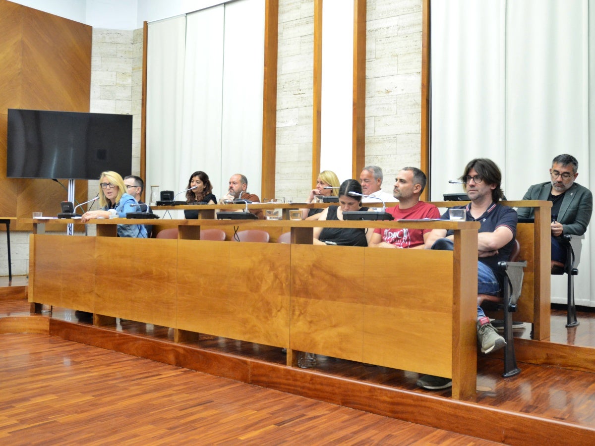 La bancada de l'oposició aquest dilluns (Junts seu a l'altra banda, al costat del grup socialista). Autor: J.d.A